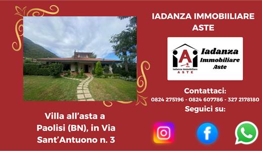 Villa con giardino all'asta a Paolisi