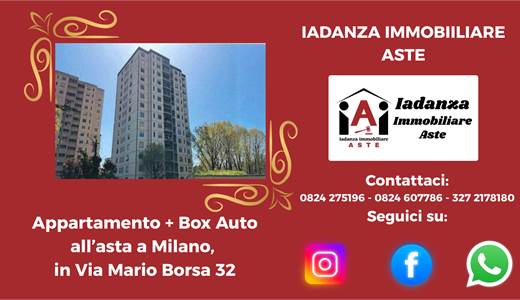 Appartamento + Box Auto all'asta a Milano
