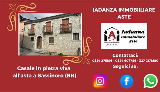 CASALE RUSTICO IN PIETRA VIVA A SASSINORO (bn)