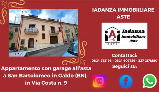 Appartamento con garage all'asta a San Bartolomeo in Galdo (BN)
