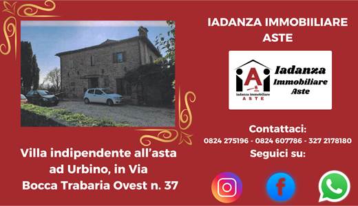 Villa indipendente all'asta a Urbino