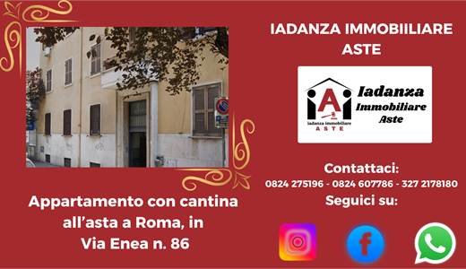 Appartamento con cantina all'asta a Roma