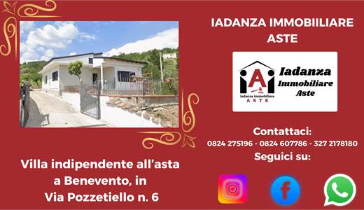 Villa indipendente all'asta a Benevento