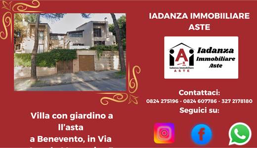 Villa unifamiliare con giardino all'asta a Benevento