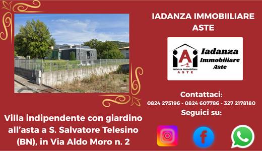 Villa indipendente con giardino all'asta a San Salvatore Telesino (BN)