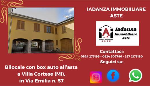 Bilocale con box auto all'asta a Villa Cortese (MI)