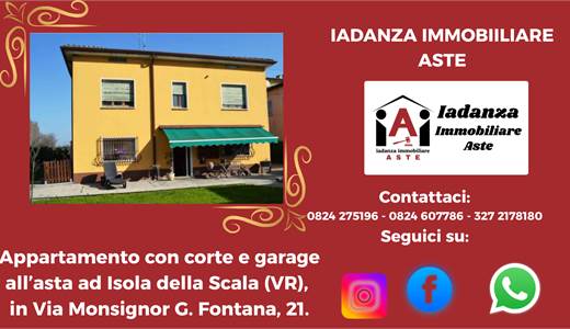 Appartamento con corte e garage all'asta ad Isola della Scala (VR)