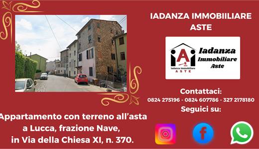 Appartamento con terreno agricolo all'asta a Lucca 