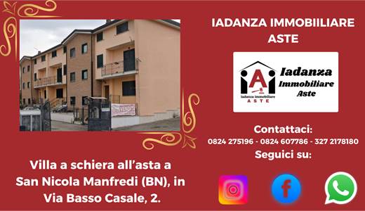 Villa a schiera all'asta a San Nicola Manfredi (BN)