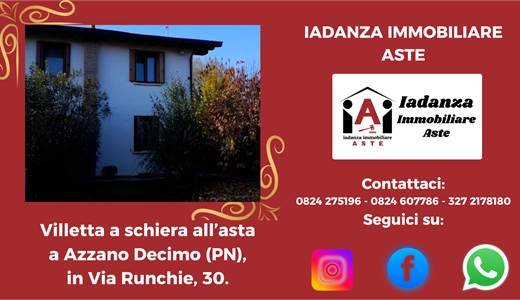 Villa a schiera all'asta a Azzano Decimo (PN)