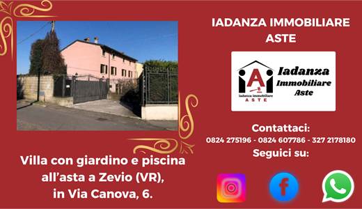Villa all'asta con giardino e piscina a Zevio (VR)
