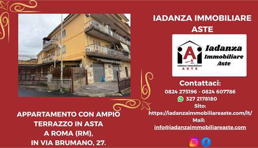 Appartamento con ampio terrazzo in asta a Roma (RM)