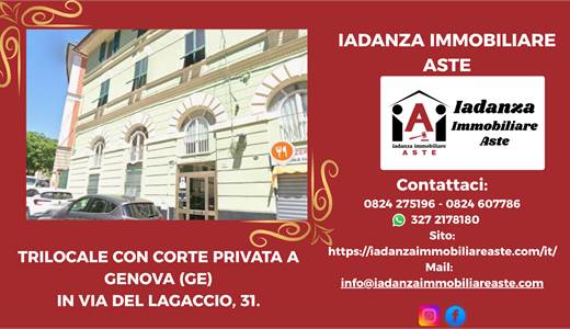 Trilocale con corte privata a Genova (GE)