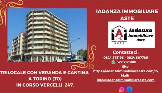 Trilocale con veranda e cantina a Torino (TO)