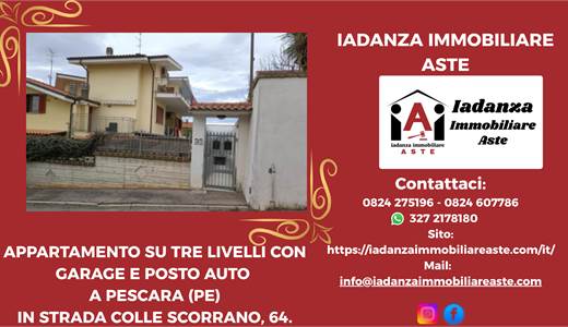 Appartamento su tre livelli con garage e posto auto a Pescara (PE)